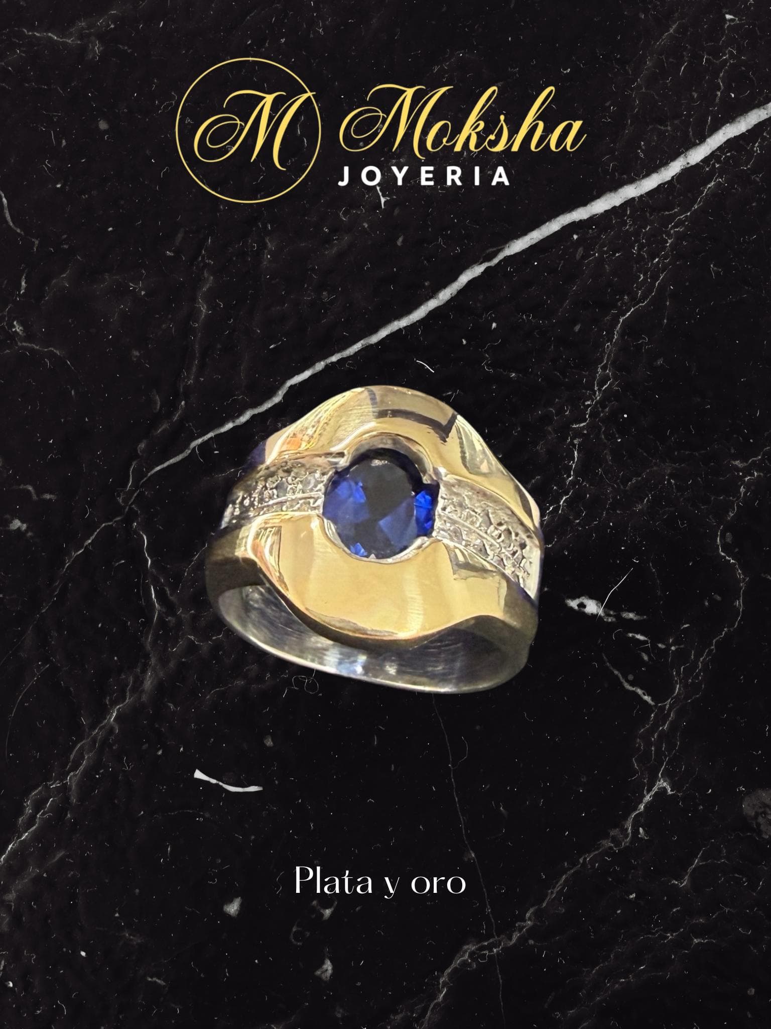 Anillo plata 925 y oro