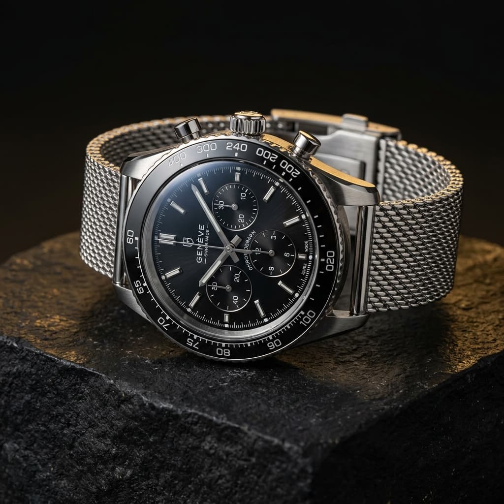 Cronógrafo Suizo Heritage Black Edition