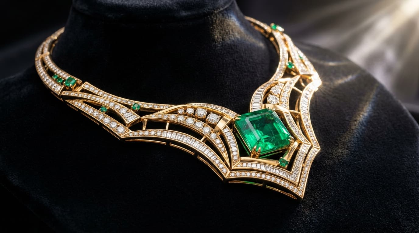 Gargantilla Imperial Esmeralda & Diamantes 1/1